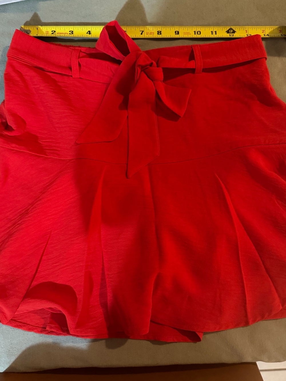 Soho Red Tie-Front Skort